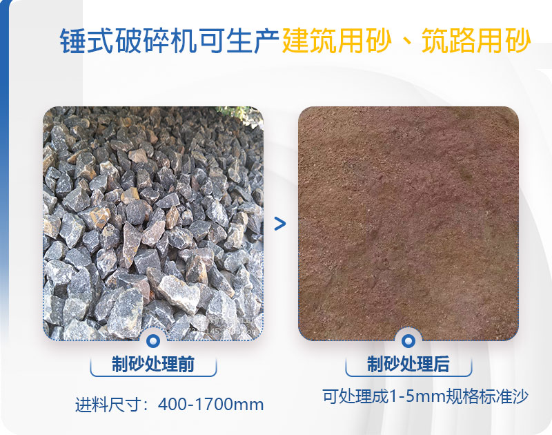 pcz1615重錘破可以制砂嗎，附現(xiàn)場視頻